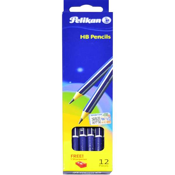 مداد مشکی پلیکان مدل HB بسته 12 عددی T-403